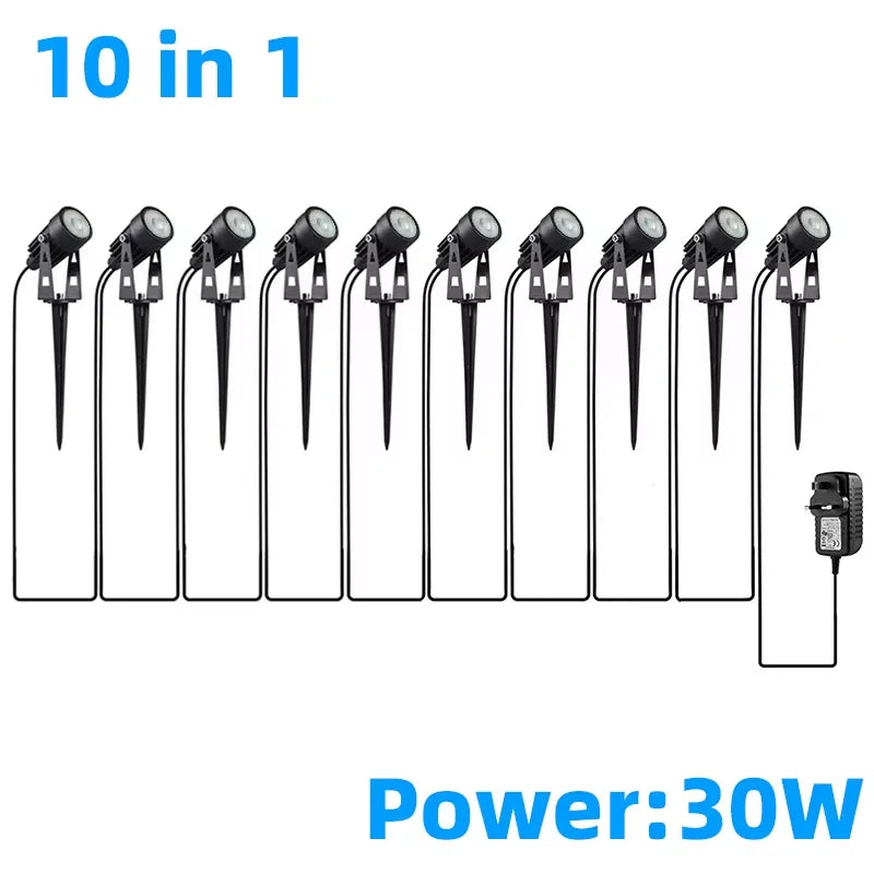 Led Garden Lights Outdoor Lawn Lamp Safety Low Voltage Street Lights IP65 Waterproof 2/4/6/12 in 1 Landscape Lighting Warm White