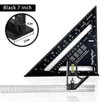 Premium Rafter Square and Combination Triangle Square Set, Woodworking Framing Square, Ruler and Protractor Tool Set
