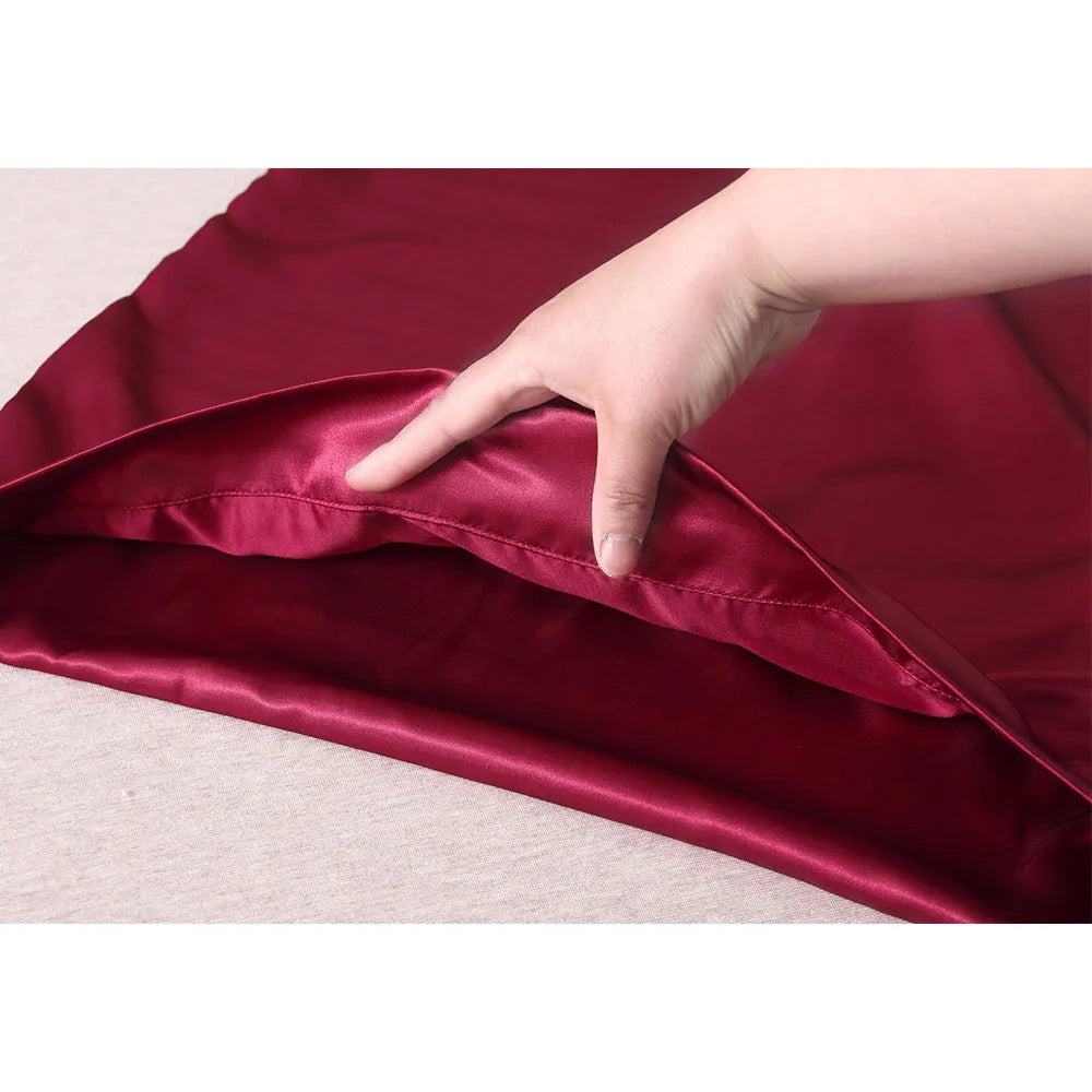 Body Satin Pillow Cover with Envelope Closure,Long Pillow Cases,Soft and Breathable Body Pillowcase,Gift for Sleepers,20x54 Inch