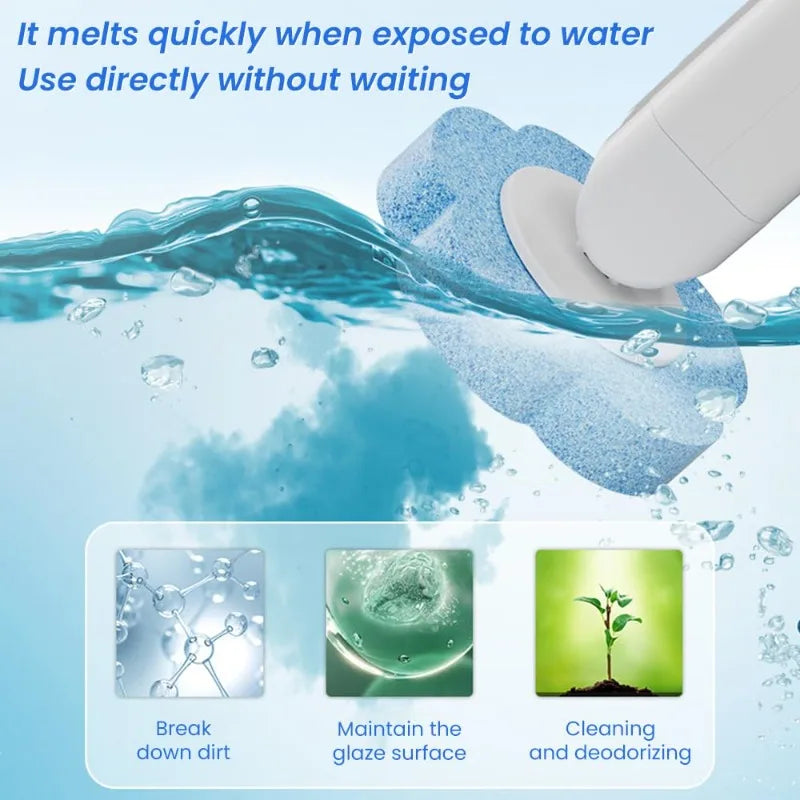 Disposable Toilet Brush Cleaner WC Replacement Sponge Pad Toilet Cleaning Brush Refills Bathroom Cleaning Accessories