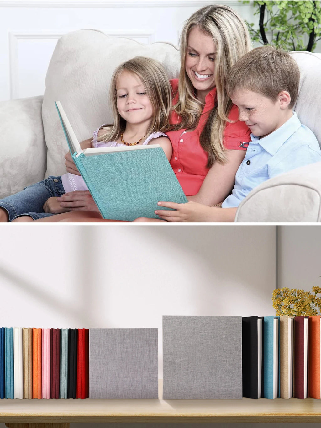 1pc Linen Photo Album Self Adhesive Scrapbook Album for 2x3 4x6 5x7 8x10 Pictures DIY Photo Book Birthday Gifts for Women Mom