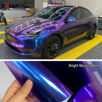 Sparkle Metallic Chameleon Vinyl Wrap Film Roll Purple To Blue Car Adhesive Vinyl Motorcycle Decal Wrapping Car Film Covering