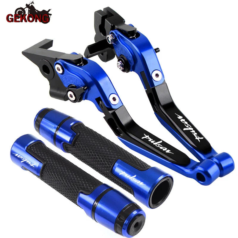 Motorcycle Folding Extendable CNC Moto Adjustable Clutch Brake Levers Handbar End Grips fit For Bajaj Pulsar 200 NS/200 RS/200 A