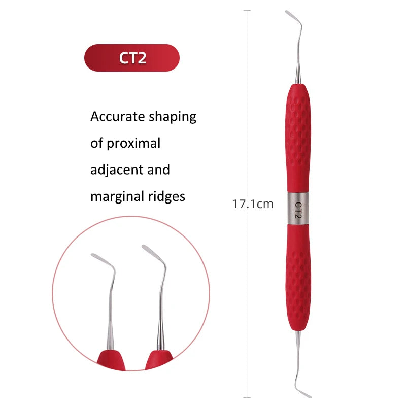Dental Resin Spatulas Resin Filler Aesthetic Restoration Kit Silicone Handle For LM Resin Knife Plastic Dresser Dentistry Tool