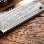 Chinese chopping knife, 7.8mm thick handmade forged butcher bone cleaver, durable hard blade