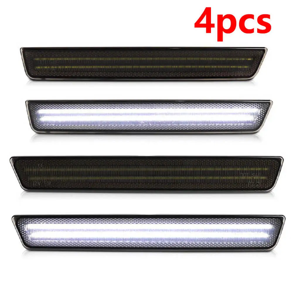 Car Front Amber Rear Red Bumper LED Side Marker Light Lamps For Dodge Challenger 2015 2016 2017 2018 2019 2020 2021 2022 2023