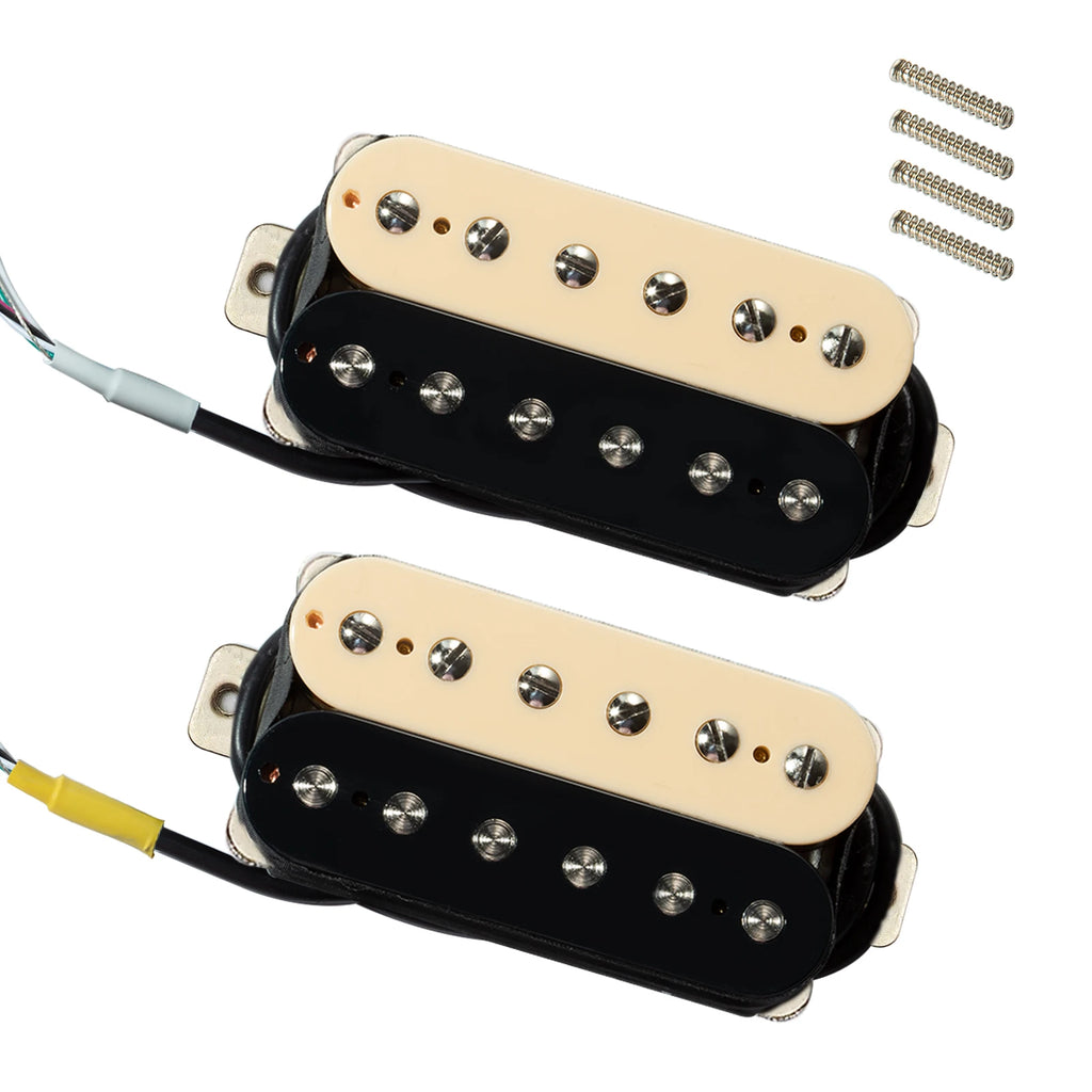 Phrilam Pro HH High output Alnico5 6 non &6 adjustable Humbucker Neck/50mm7.6K  Bridge/52mm Pickups8.8/16.5K for Electric Guitar