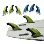 UPSURE FCS 2 G5 Fins Tri Fins Thruster Surfboard Fins Surfing Fins Honeycomb Fibreglass Double Tabs 2 Fin Surf 3 Fins (M Size)