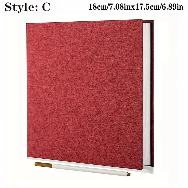 1pc Linen Photo Album Self Adhesive Scrapbook Album for 2x3 4x6 5x7 8x10 Pictures DIY Photo Book Birthday Gifts for Women Mom