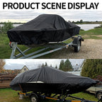 Yacht Boat Cover 11- 22FT Barco Boat Cover Anti-UV Waterproof Heavy Duty 210D Marine Trailerable Canvas Boat Accessories