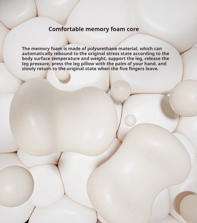 Contoured Knee Pillow for Side Sleepers, Cooling Memory Foam Leg Spacer 1pc 50x30cm