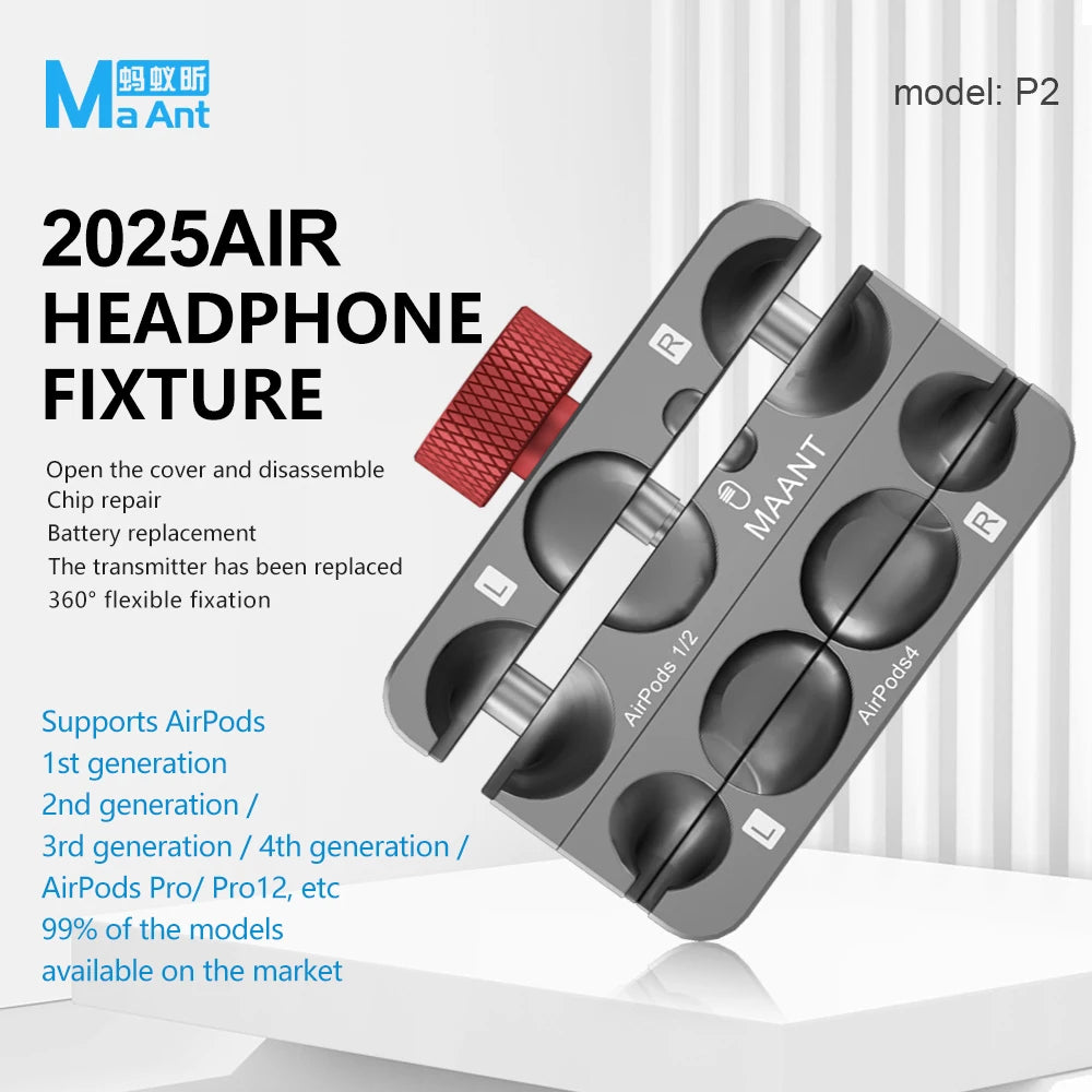 MaAnt Wireless Headphone Fixed Fixture For Airpods Pro 1/2/3/4Shell Disassembly Clamp Earphone Battery Repair Alignment Holder