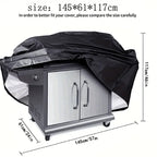 210D Bbq Grill Cover Waterproof Uv & Dust Protection Fits Most Models Durable Outdoor Cooking Accessory For Outdoor Grill