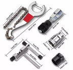 9PCS Bike Repair Tool Kit Crank Chain Cutter Extractor Freewheel Puller Crank Puller Spoke Wrench Complete Bike Maintenance Kits