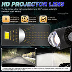 H4 LED Projector Lens Headlight 3800000LM 3500W Super Bright h4 Led Headlamp Wireless With Fan Turbo Lights Plug And Play 6000K