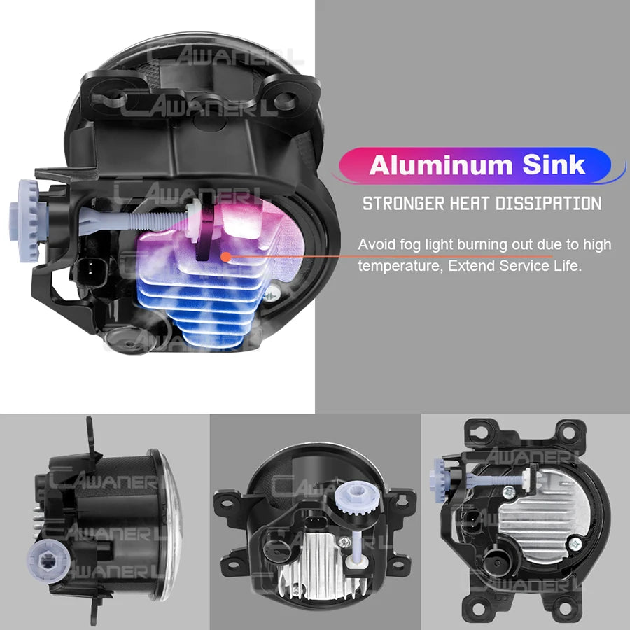2 Pieces 90MM Round Angel Eye LED Fog Light For Suzuki Jimny 1998-2017 30W H11 Adjustable Car Front Fog Daytime Running Lamp DRL