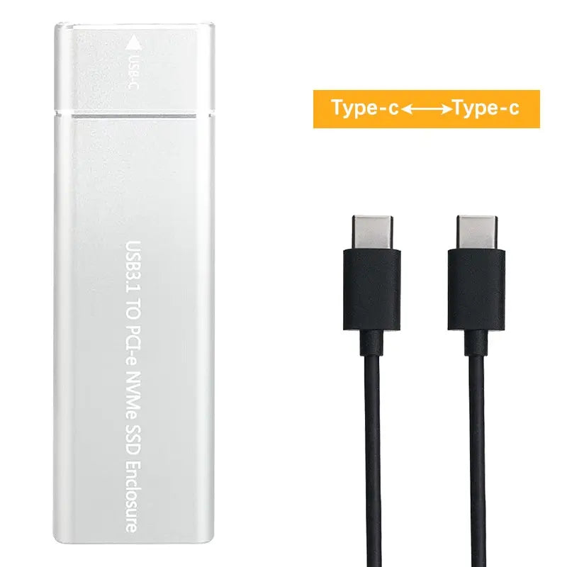 USB3.1 M.2 NVME SSD Enclosure Mobile Case Supports NVME Protocol To Type-C Solid Metal External Hard Disk Case Laptop Phone SSD