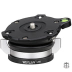 Weyllan Tripod Head LH5 Tripod Leveling Base 3s Fastly Adjusting Plate Horizontal Adjustment for Canon Nikon Sony DSLR Camera