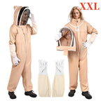 1 Set Professional Ventilated Full Body Beekeeping Bee Keeping Suit With Gloves Cotton Beekeeper Costume For Honey Harvesting