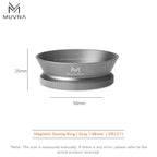 MUVNA Espresso Dosing Funnel, Coffee Portafilter Funnel with 8 Magnetized Steel, Compatible with 51/53/58mm Portafilter