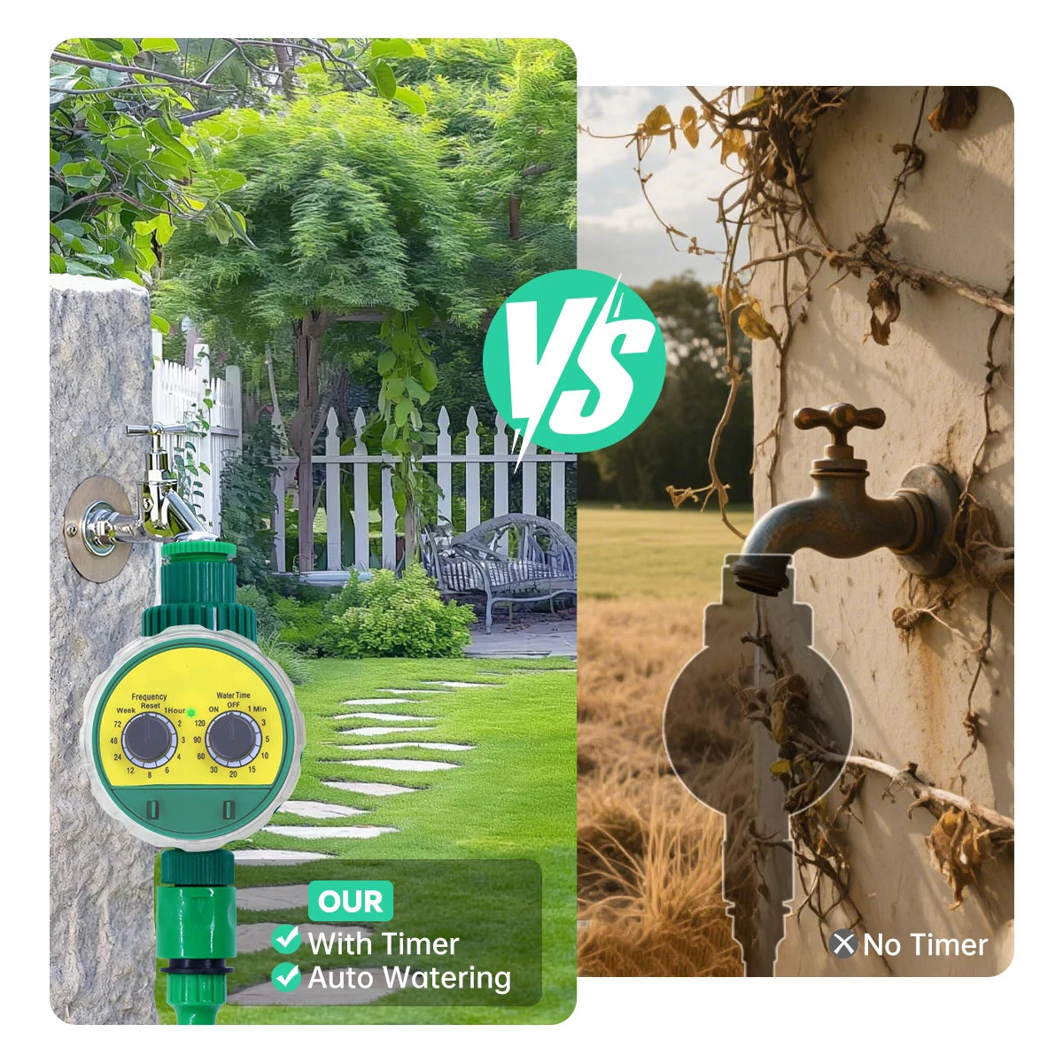 Automatic Garden Watering Timer Irrigation Controller Valve, G Thread Connection