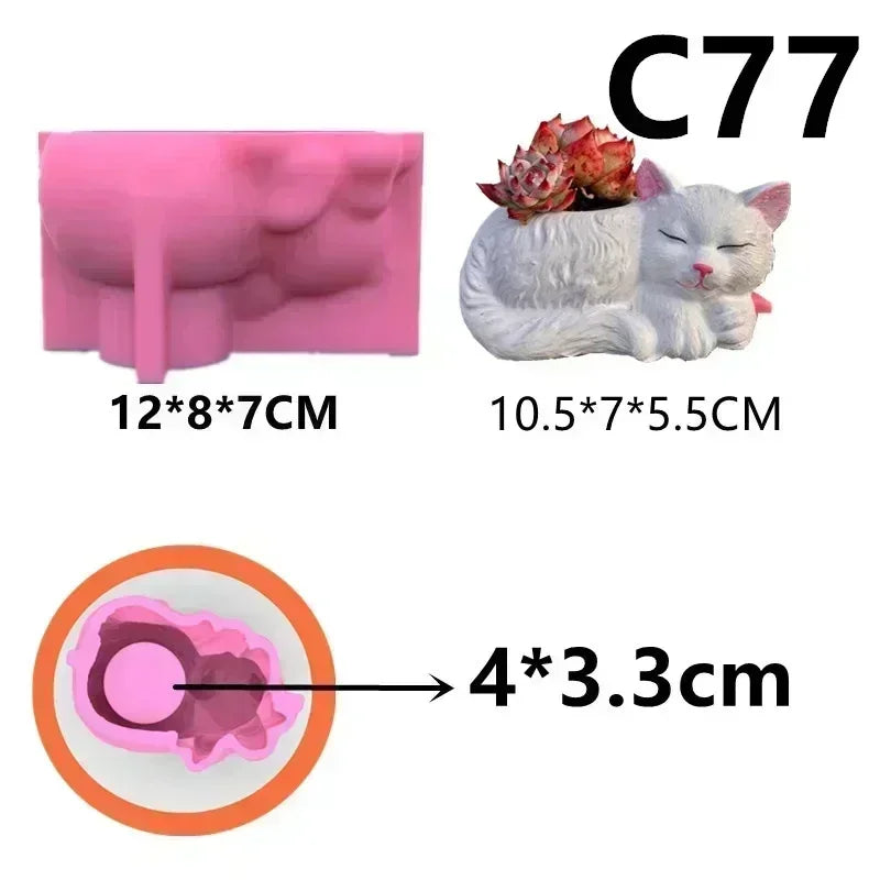 Mountain relief succulent plant flowerpot resin silicone mold mountain stream flowing water storage box candle cup gypsum molds