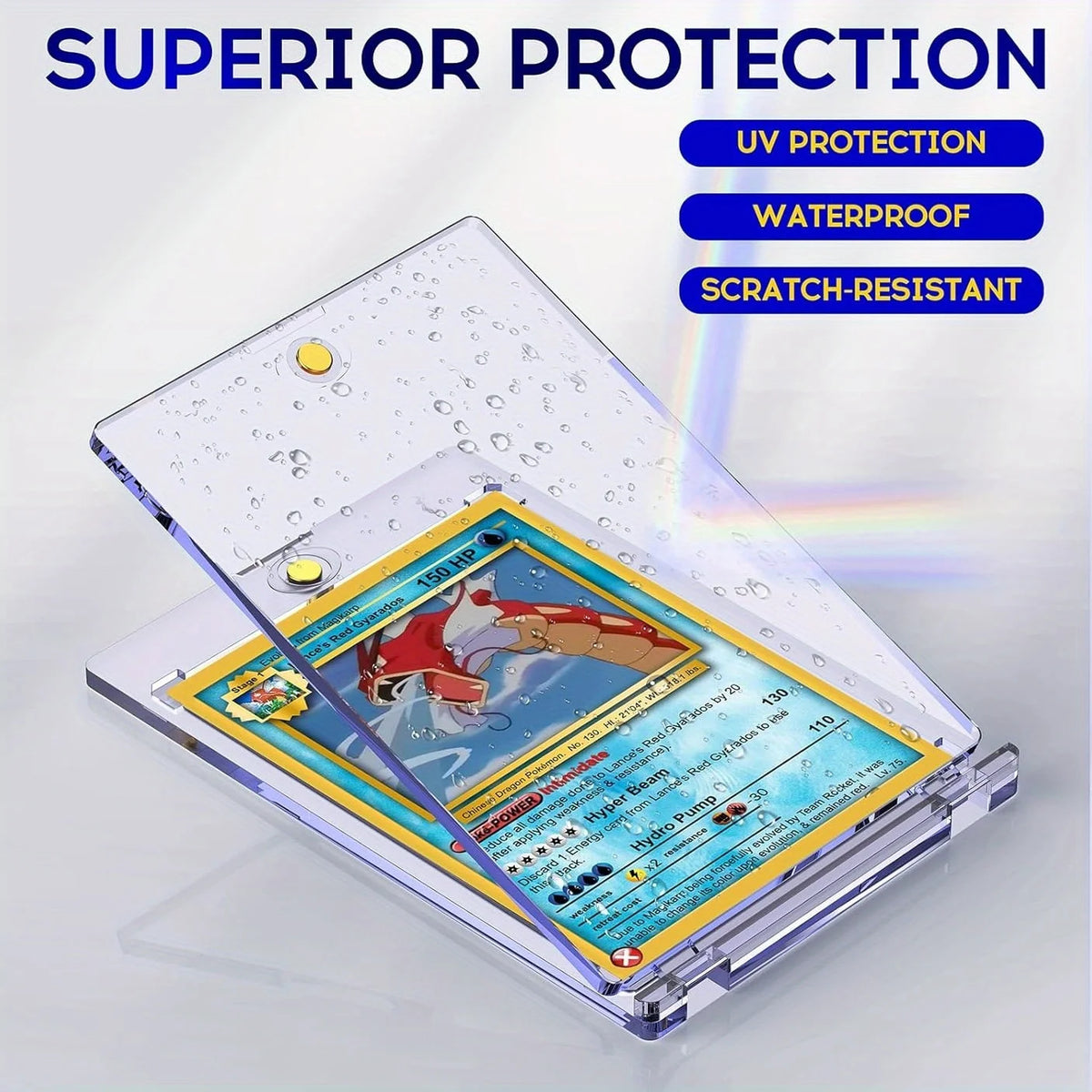 1-20 Magnetic Card Holder 35pt One Touch Card Holder U-V Protectors Hard Plastic for Trading Cards Magnet Baseball Cards Holder
