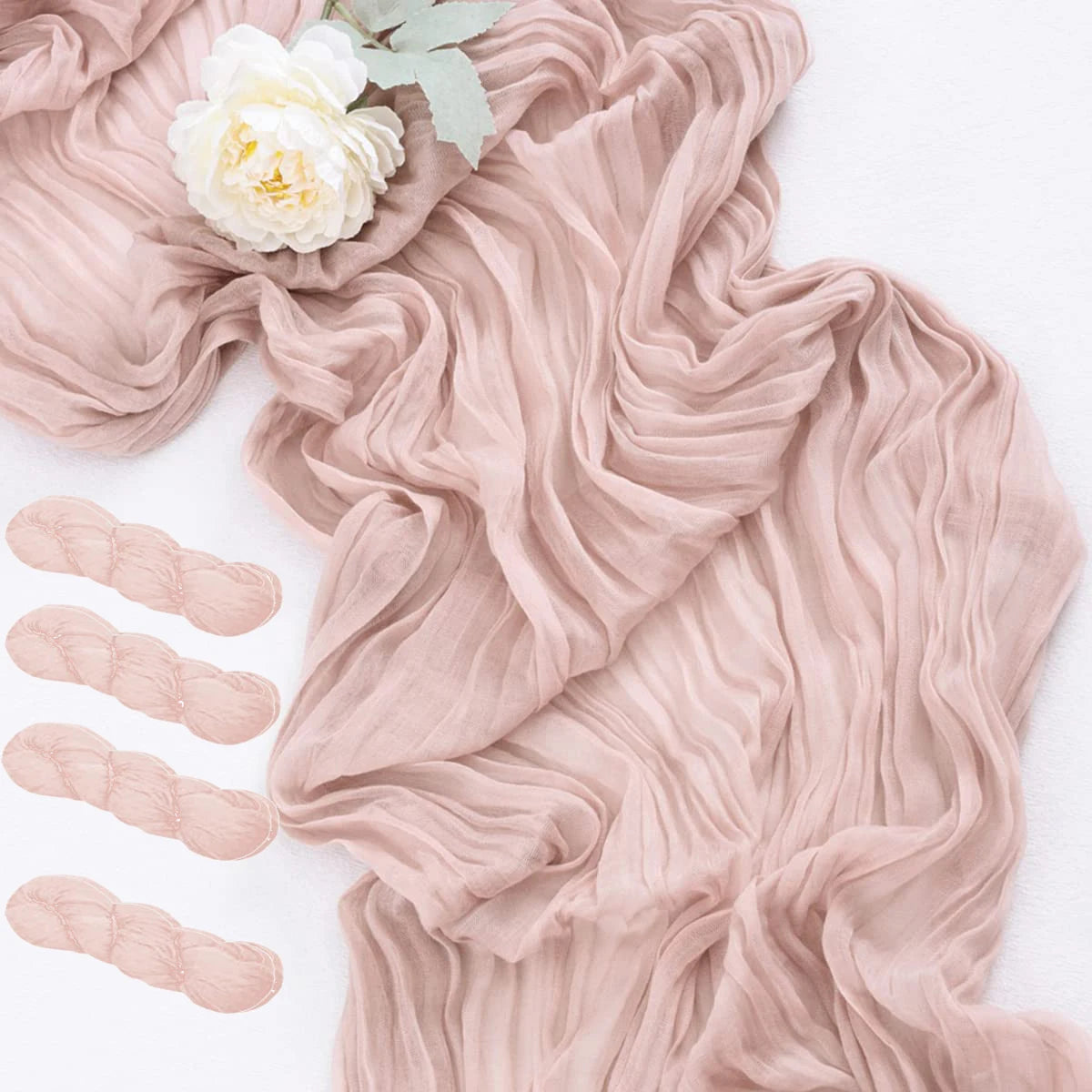 rose pink / 4pcs 90X400cm