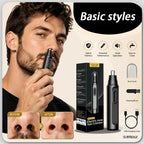 Electric Rechargeable Nose & Ear Hair Trimmer with Digital Display, Basic/Upgrade/2.0