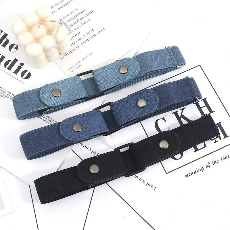 New 4/3/2/1PC Stretch Elastic Waist Band Invisible Belt Buckle-Free Belts for Women Men Jean Pants Dress No Buckle Easy To Wear