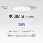Ultra-Thin LED Ceiling Lamp Chandelier 23/30cm with Remote Control for Home Decor Lighting in Living Room Bedroom Kitchen