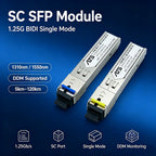 SFP Module SC connector 1.25G SC BiDi 1310nm/1550nm WDM switch SFP Transceiver module with Switch with DDM Function