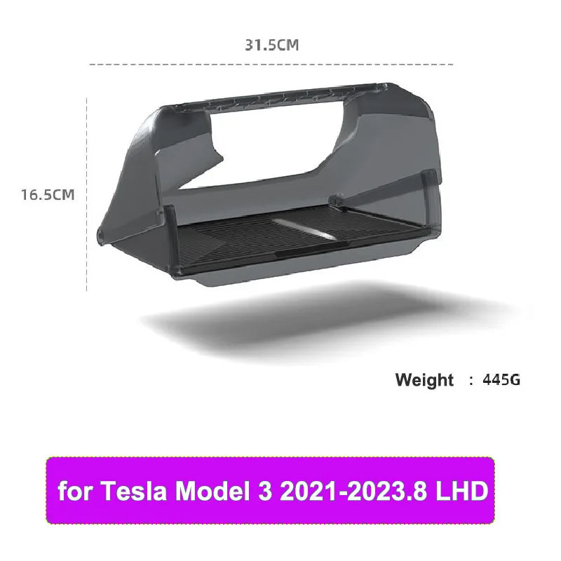 For Tesla New Model 3 Y Juniper Highland 2025-2020 2026 Car Hidden Under Screen Storage Box Central Control Organizer Case Tray