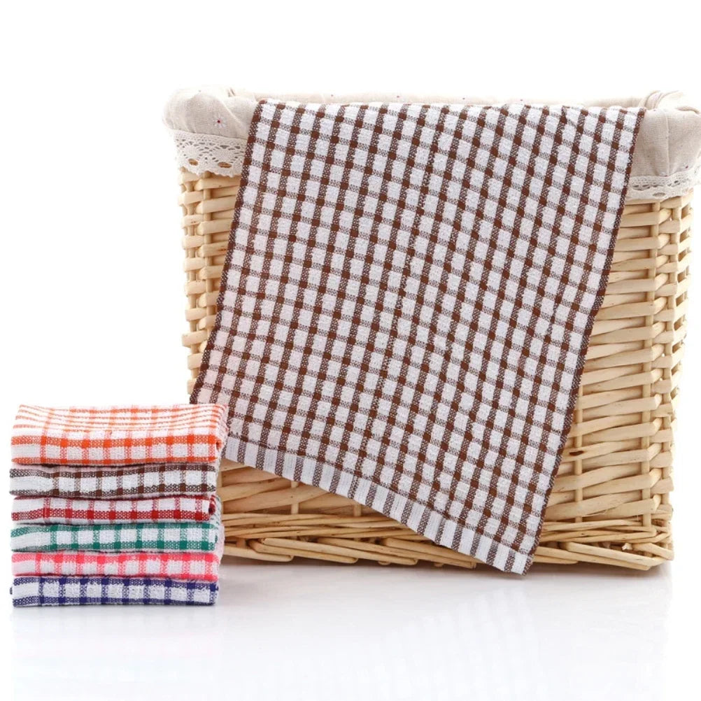 6PCS All Cotton Kitchen Cleaning Cloth Catering Restaurant Cloth Dish Towels Cleaning Cloth Kitchen Cleaning Towel