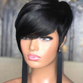 Pixie cut Wig for black women -  Synthetic Short Layered  with Natural Black Color fashion wig