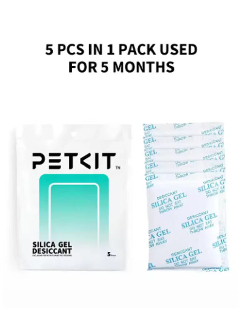 PETKIT Replaced esiccant Preservative Moisture-proofing agent for Smart Feeders -5 Packs transparent silica gel beads