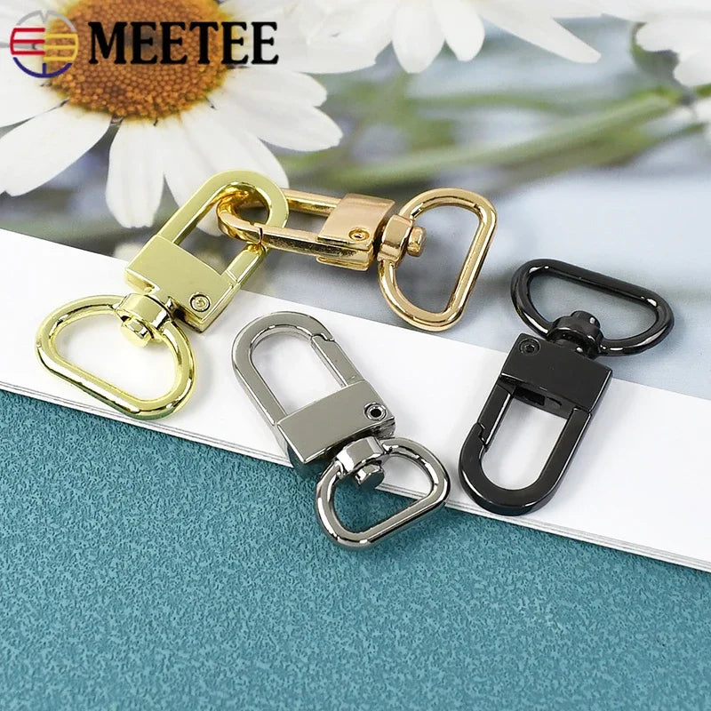 5/10Pcs Meetee 13/16/19mm Metal Belt Buckle Lobster Trigger Clasp Snap Hook Keychain Carabiner for Bag Clip Hardware Accessories