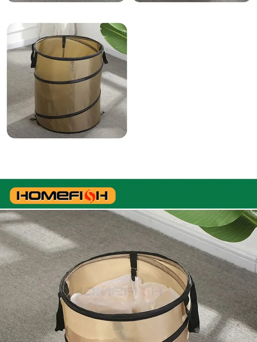 1pc Pop-up Trash Can, Outdoor Portable Camping Folding Trash Can Camping Trash Can Gardening Garden Garbage Bag Garden Leaf Buck
