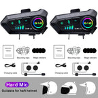 1/2Pcs Motorcycle Helmet Bluetooth Intercom Headset Wireless Interphone Intercomunicador Moto Waterproof HandsfreeCall Headphone