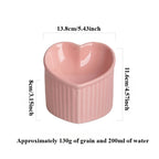 Slanted Ceramic Cat Bowl with Stand - Anti-Tip Elevated Cat Food Dish for Neck Protection, Cute Pet Feeding Bowl dogs universal