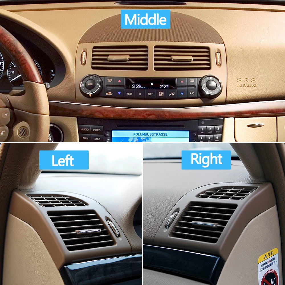 Front Dashboard Air Conditioning AC Vent Grille Cover Panel For Mercedes Benz E Class W211 2003-2008 E200 E230 E260 E280 E300