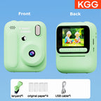 Color Printing Camera  Kids Instant Camera 32GB 1080P Thermal Print Digital Camera Print Photo Video Games Music Children Gift