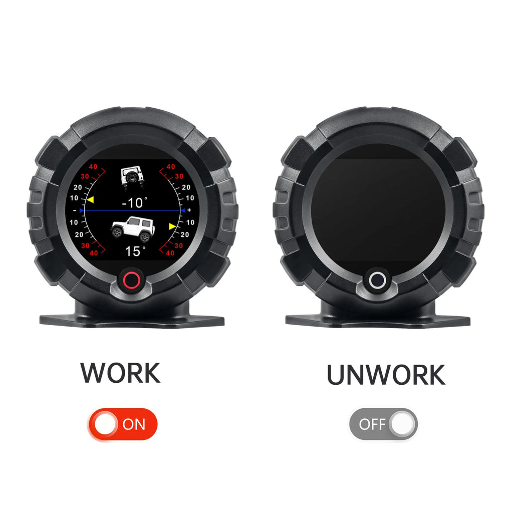 X95 Car GPS Head Up Display Slope Meter Digital Inclinometer Speedometer Off-road Car Pitch Slope Angle Meter Altitude Latitude