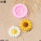 3d Flowers Cherry Blossoms Silicone Molds Daisies Five-petal Flowers Fondant Candy Chocolate Mould Cake Decor Baking Accessories