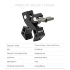 TILTA Accessory Mounting Clamp Metal Super Clamp Magic Arm Clamp Black TA-AMC-B with 1/4" 3/8" Hole for DSLR Camera Monitor LED