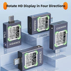13-in-1 DC power meter tester 4.5-50V 0-12A Type-C PD3.1 digital display (Style)