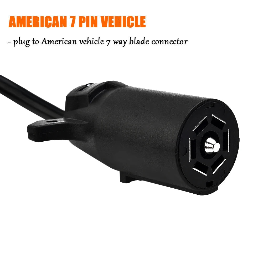 Car Converter US 7-Way Plug To Eu 13-Pin US 7 Way to EU 7 US 4 to EU7 Round Connector Trailer Light Converter Accessories