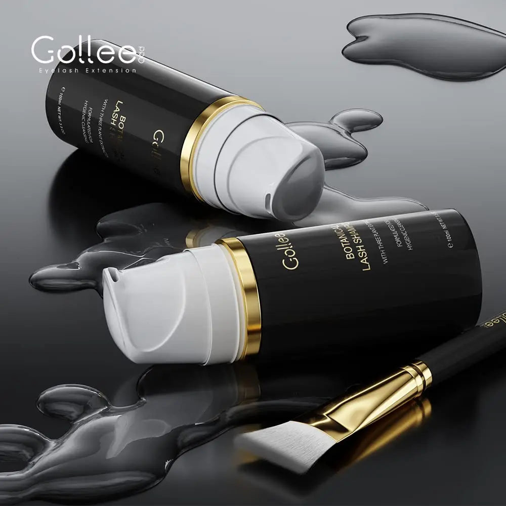 Gollee Clean Eyelash Glue Lash Foam Kit Eyelash Cleaning Foam 50ml/100ml Brush Shampoo Eyelash Extension Cleaning Gentle Makeup