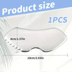 Gua Sha Stainless Steel, Metal Face Gua Sha for Jawline Sculpting, Guasha Tool Face Body Gua Sha (Silvery), Guasha Board