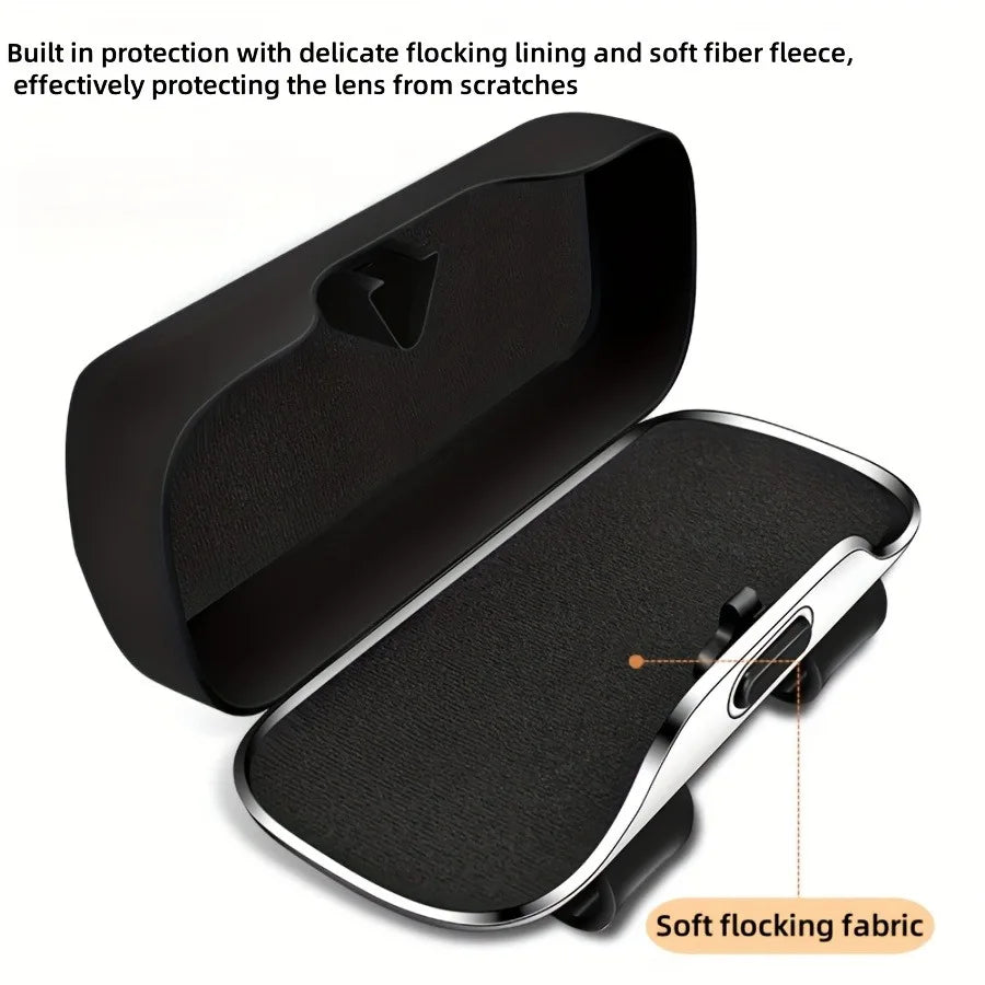 Lcars Car Sun Visor Glasses Case, Universal Glasses Holder Storage Box for Driver and Passenger in Car, Glasses Holder Sun Visor Accessory